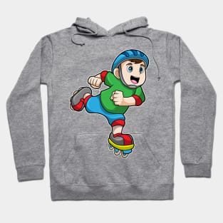 Boy as Skater with Skates & Helmet Hoodie